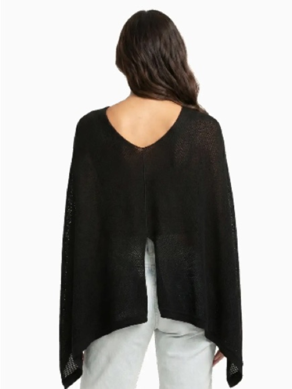 We are Amma Cocoon Poncho in Black